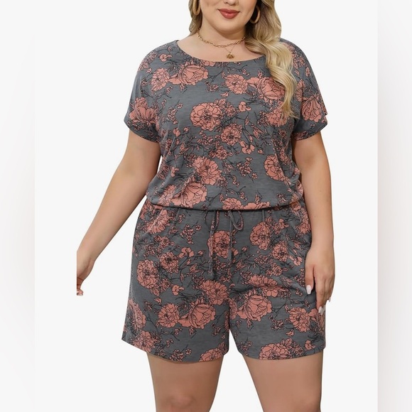 Nemidor Curvy Summer Casual Romper With Pockets - Picture 1 of 6